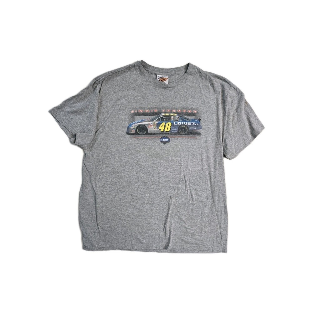 Vintage Men's Lowe's Tshirt Jimmie Johnson XL Gray #48 Logo